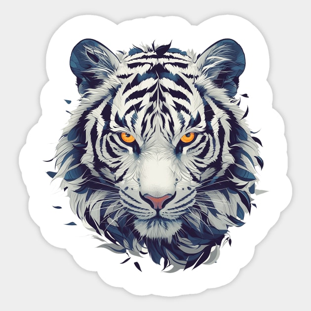 tiger Sticker by Stephanie Francoeur Art